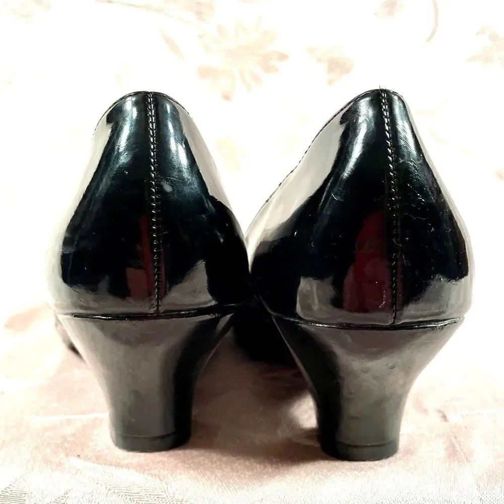 CANDIES BLACK PATENT KEIRA PUMPS 2” HEEL SIZE 5M